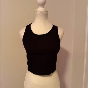 SHEIN Black Ribbed Tank Top